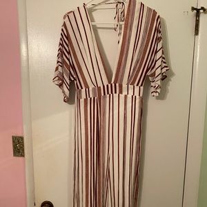 Lulu’s striped jumpsuit